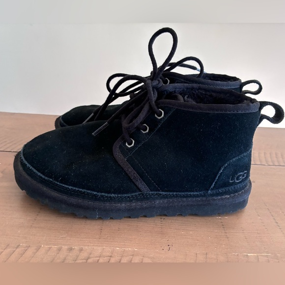 UGG Neumel Black Suede Chukka Boots - Size 5 - Picture 2 of 10